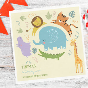 Wild safari kinderen servet