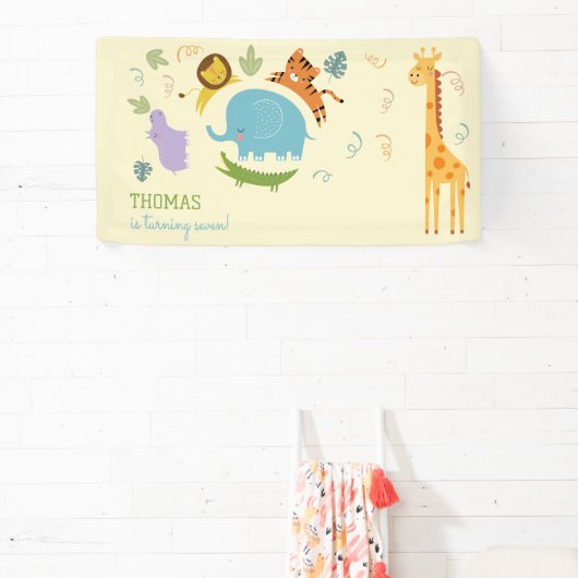 Wild safari kinderen spandoek (Insitu)