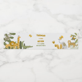 Wild safari kinderen waterfles etiket