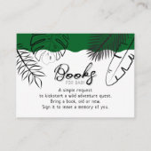 Wild Safari Leave Forest Green Books For Baby Informatiekaartje (Voorkant)