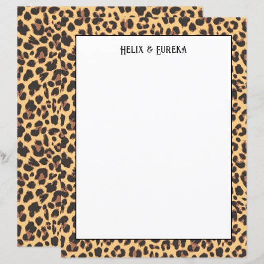 Wild Safari Leopard print papier (Voorkant / Achterkant)