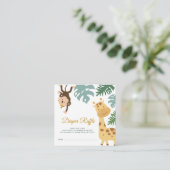 Wild safari luier loterij ticket kaart (Staand voorkant)