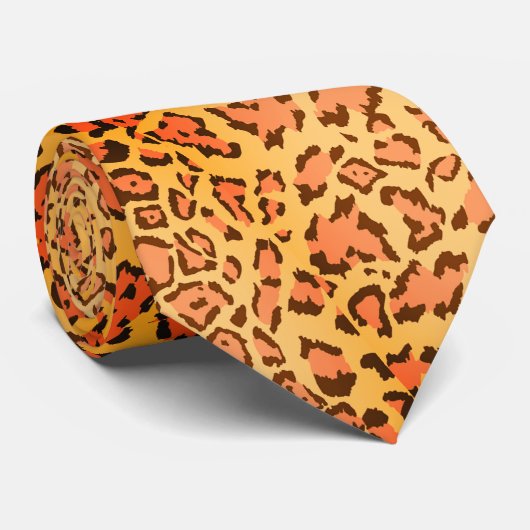 Wild Safari luipaard Print Stropdas (Opgerold)