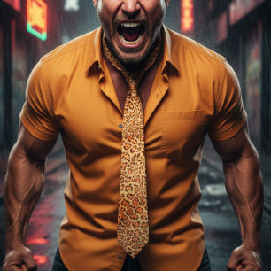 Wild Safari luipaard Print Stropdas