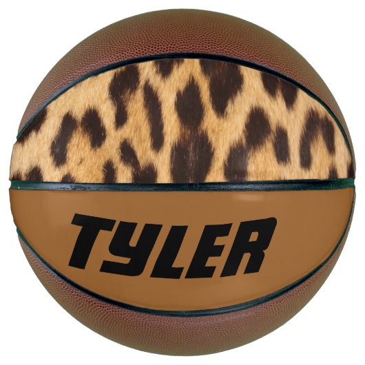 wild safari mode leopard print eigen namen basketbal (Voorkant)