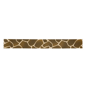 Wild Safari Natuurlijke Giraffe Print Satijnen Lint