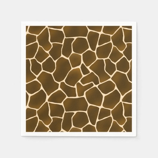 Wild Safari Natuurlijke Giraffe Print Servet (Voorkant)