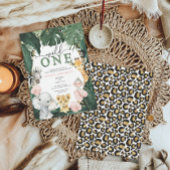 Wild Safari Oerwoud Animals 1e verjaardag Uitnodig Kaart