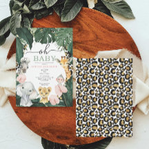 Wild Safari Oerwoud Animals Baby shower