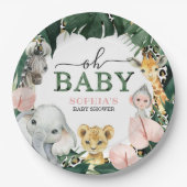 Wild Safari Oerwoud Animals Baby shower Paper Bord (Voorkant)