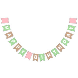 Wild Safari Oerwoud | Gelukkige Verjaardag Meisje Vlaggetjes