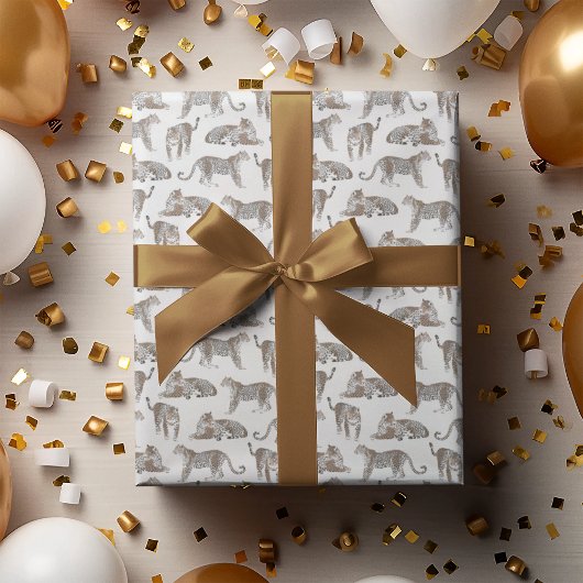 Wild Safari Oerwoud Luipaard Patterned Cadeaupapier