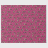 Wild Safari Oerwoud roze luipaard patroon Cadeaupapier (Vlak)