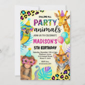 Wild Safari Oerwoud Verjaardagsuitnodiging Kaart (Voorkant)