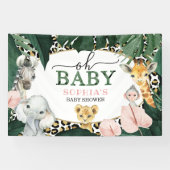 Wild Safari Oh Baby shower Banner (Horizontaal)
