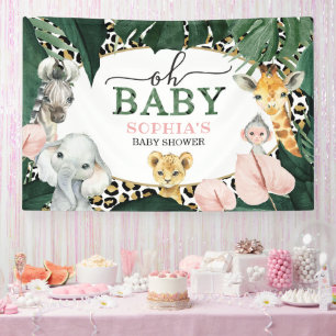 Wild Safari Oh Baby shower Banner