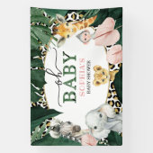 Wild Safari Oh Baby shower Banner (Verticaal)