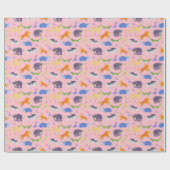 Wild Safari op roze inpakpapier (Vlak)