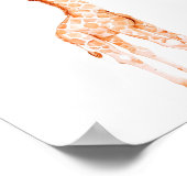 Wild Safari Party Giraffe Dieren Verjaardag Poster (Hoek)