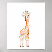 Wild Safari Party Giraffe Dieren Verjaardag Poster (Voorkant)