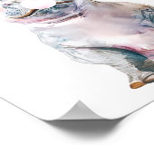 Wild Safari Party Hippo Dieren Verjaardag Poster (Hoek)