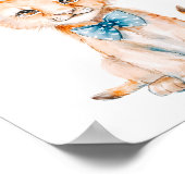 Wild Safari Party Leeuw Dieren Verjaardag Poster (Hoek)