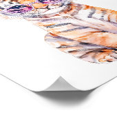 Wild Safari Party Tijger Dieren Verjaardag Poster (Hoek)