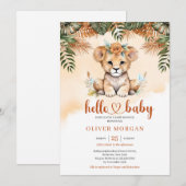 Wild safari terracotta gedroogde palm schattige ba kaart (Voorkant / Achterkant)