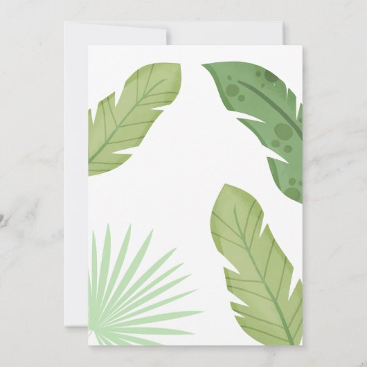 Wild Safari Theme Birthday Party Kaart (Achterkant)