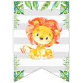 Wild Safari Welcome Baby Boy Shower Lion Giraffe Vlaggetjes (Tweede vlag)
