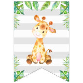 Wild Safari Welcome Baby Boy Shower Lion Giraffe Vlaggetjes (Eerste vlag)