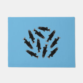 Wild Salmon Fish Pattern Deurmat