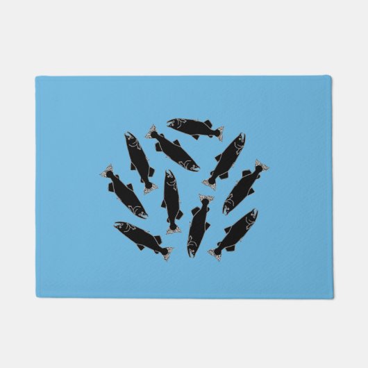 Wild Salmon Fish Pattern Deurmat (Voorkant)