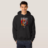 Wild Samurai Kung Fu Mannen die grafische ontwerpe Hoodie (Voorkant volledig)
