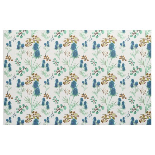 Wild Scottish Blue Thistle Flower Stof (Fat Quarter)