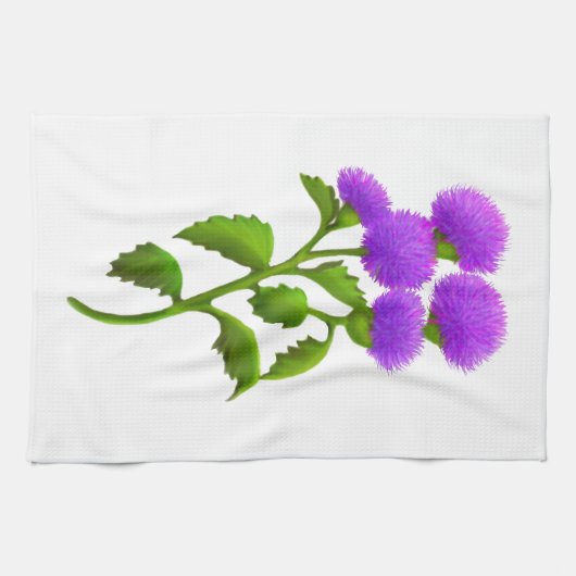 Wild Scottish Thistle Flowers Kitchen Towel Theedoek (Horizontaal)