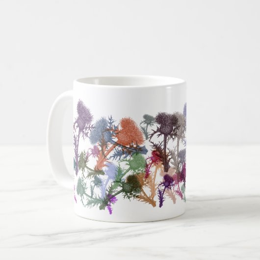 Wild Scottish Thistles Mok (Voorkant links)