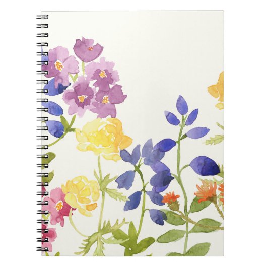 Wild Scottish Waterverf Flowers Spiral Notebook Notitieboek (Voorkant)