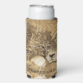 Wild Sepia Leopard Can Cooler  (Seltzer Voorkant)