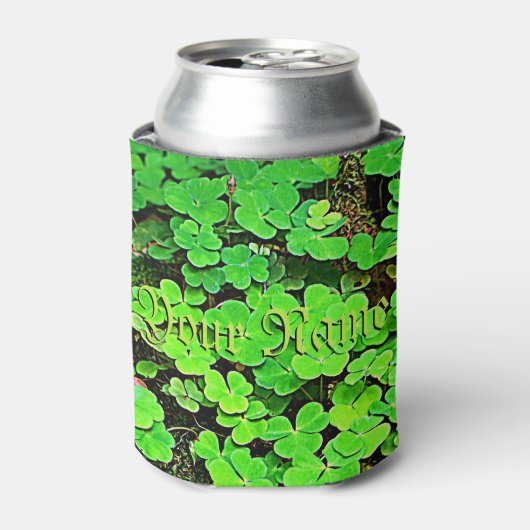 Wild Shamrocks Gepersonaliseerde St. Paddy's Koelb Blikjeskoeler (Blikje Voorkant)
