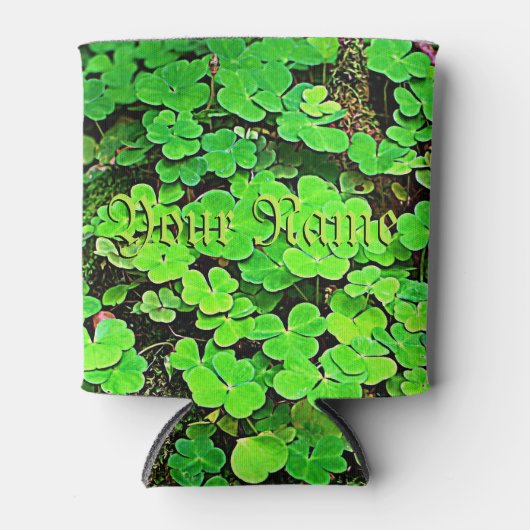 Wild Shamrocks Gepersonaliseerde St. Paddy's Koelb Blikjeskoeler (Voorkant)