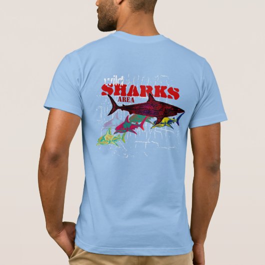 wild shark area cool t-shirt (Achterkant)