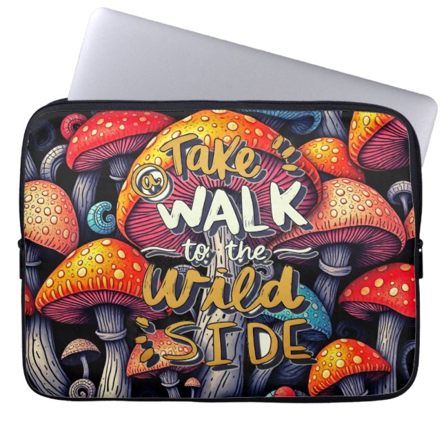 Wild Side Mushroom Laptop Sleeve (Voorkant)