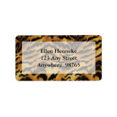 Wild Side Tiger afdrukken Etiket (Voorkant)