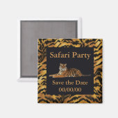 Wild Side Tiger Print Save-the-Date Magneet (Voorkant / Achterkant)
