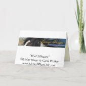 Wild Silhouette Wild Horse Wenskaart Kaart (Achterkant)