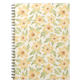 Wild Sinaasappel Anemone Flowers - naadloos patroo Notitieboek