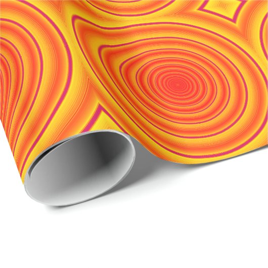 Wild sinaasappel cadeaupapier (Rol Hoek)