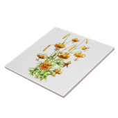 Wild Sinaasappel Tijger Lelie Bloemen Botanische K Tegeltje (Zijkant)