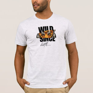 Wild Since Birth   T-shirt met grafische afbeeldin